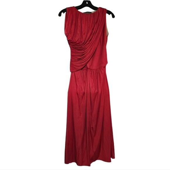 Giambattista Valli Italian Vintage drape Front Maxi Formal Dress Size Small - Picture 4 of 5